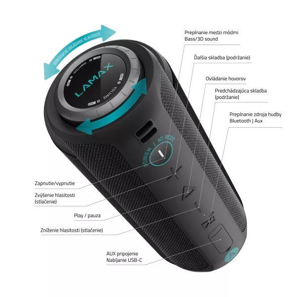 Reproduktor s Bluetooth LAMAX Sounder2 Max