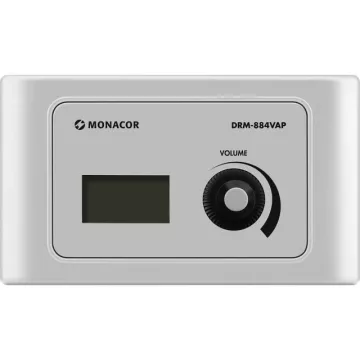 Nástenný modul pre reguláciu hlasitosti s audio výstupom Monacor DRM-884VAP
