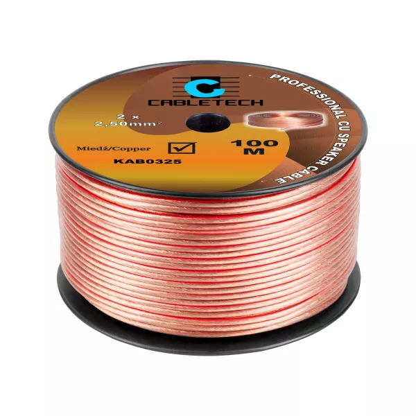 Kábel reproduktorový CABLETECH 2x 2,5mm CU (100m)