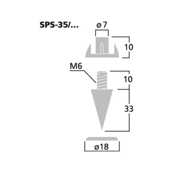 Sada reproduktorových hrotov MONACOR SPS-35/GO (4 ks)