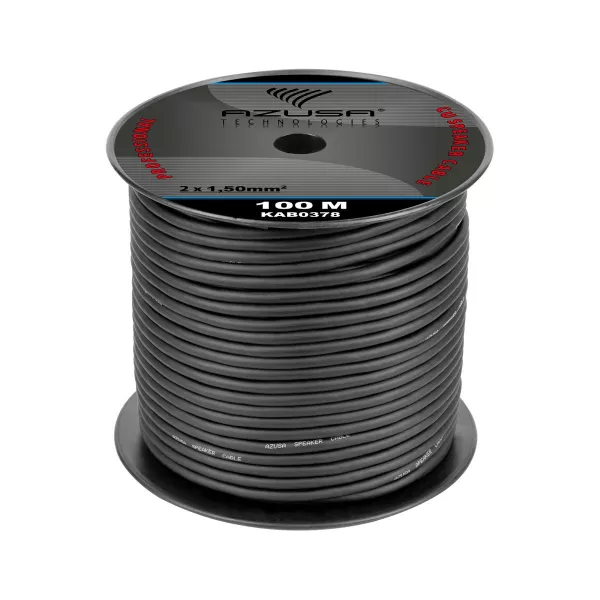 Kábel REPRO 2x 1,5mm okrúhly, čierny HQ(100m)