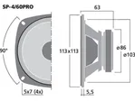 Stredový reproduktor MONACOR SP-4/60PRO, 30 W, 8 Ohm (2) Stredový reproduktor MONACOR SP-4/60PRO, 30 W, 8 Ohm (2)