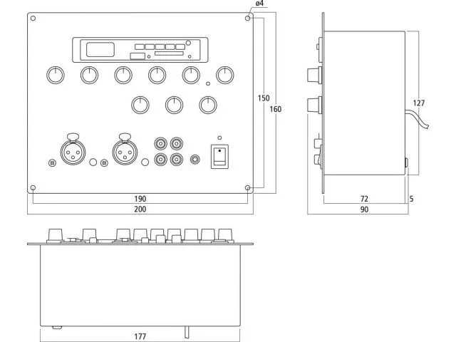 Mixpult s integrovaným MP3 prehrávačom Monacor MXT-52MP3 (2) Mixpult s integrovaným MP3 prehrávačom Monacor MXT-52MP3 (2)